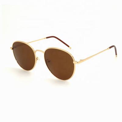 China Retro Fashion Sunglasses CE Korea Men's Women's Metal Bridge Around Metal Sunglasses for sale