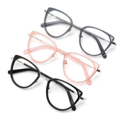 China Women Pink Handmade Metal China Myopia Frame Nylon Optical Frames For Unisex YT-ZX-802 for sale