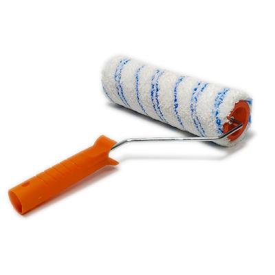 China 8 Inch Blue Tape Fiber Cloth Paint Roller Superfine Paint Brush For Painting for sale