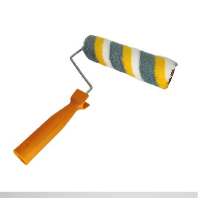 China Good Quality Paint Cleaner Cheap Yellow-grey Polyester Scratch Paint Roller Brush for sale