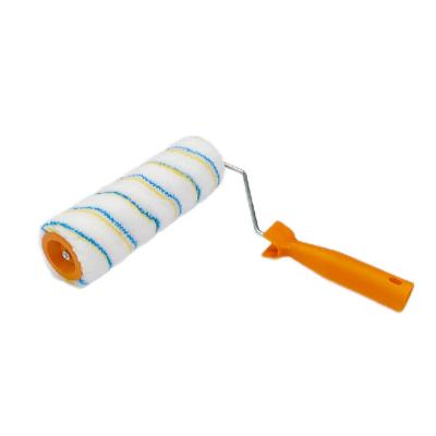 China Cheap Fine Plastic 10 Inch Wool Polyester Fiber Handle Paint Roller Paint Brush for sale