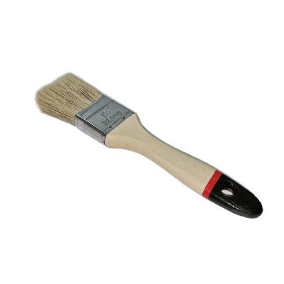 China 1.5 Inch Paint Hair Brush Set With Black Wood Handle And Red Tail White Bristle Brushes for sale