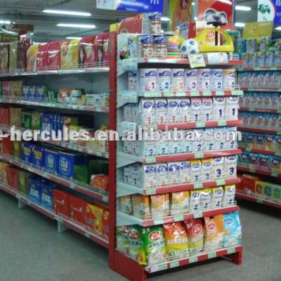 China Double Sided Market Gondola Supermarket Shelf for sale