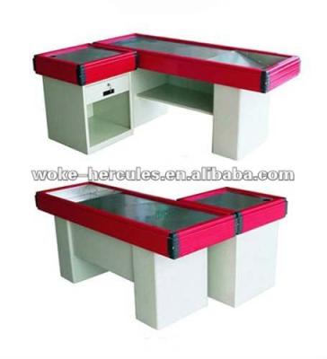 China HGLS supermarket cashier desk for sale