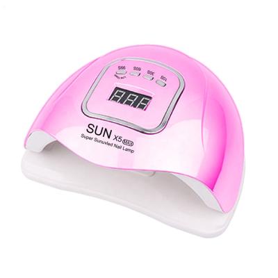 China Best Selling ABS High Power UV Nail Gel Led Machine SUN X5 80W Smart Nail Light Curing Lamp for sale