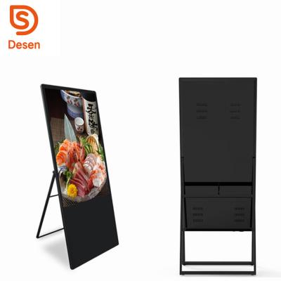 China Newest 43 inch 1080P indoor fashionable indoor portable advertising display system 1080P display digital signage wifi lcd android for sale