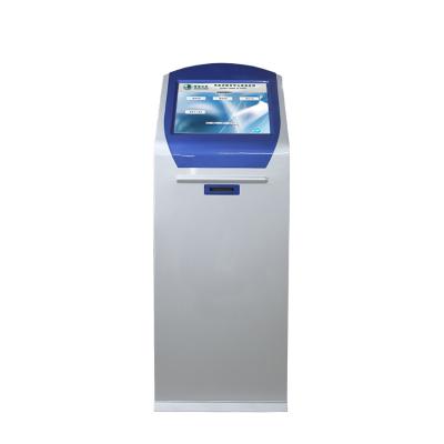 China 21.5 Inch Touch Screen Self Service Query Indoor Free Standing Query Computer Machine All In One PC Kiosk For Bank for sale