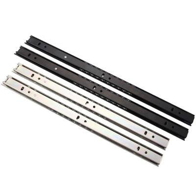 China Double drawers 27mm storage zinc plating rainbow color heavy duty mini small slide rails eletricplating black coating 0.7mm 0.8mm for sale