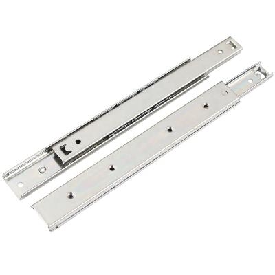 China Storage Drawers Stainless Steel Heavy Duty Open Drawer Slide Double For Tandam Box 27mm Jieyang Two Way Open Sliding Hardware for sale