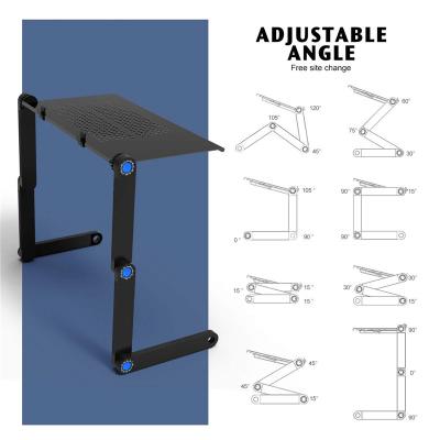 China Hot Sale Adjustable Flexible Height Soporte Para Aluminum Foldable Laptop Table Ergonomic Stand for sale