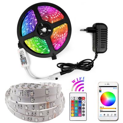 China Srtip Wireless Light SMD5050 300LEDs WiFi LED Strip Lights, Color Changing 32.8ft Waterproof Flexible Light IP65 Strips for sale