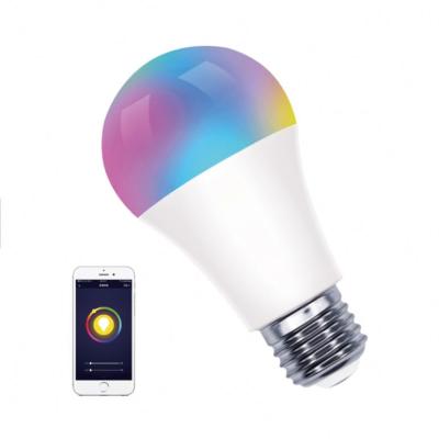 China PBT+Aluminum color wireless remote control smart light switch E27 LED bulb smart dimmable wifi light RGB color bulb for sale