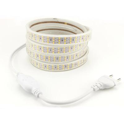 China Hotel ip67 waterproof SMD 2835 276leds per meter three rows led neon strip 220V high brightness for sale