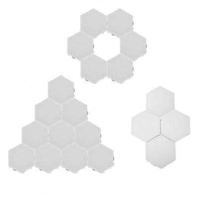 China Modern Quantum Light Touch Sensor Night Lights Magnetic Modular Creative LED Hexagon Light Touch Wall Lamp Decor Color Night Home Lamp for sale