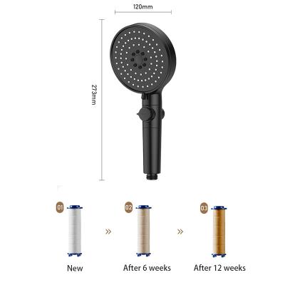 China With Diverter Bathroom Water Therapy Shower Negative Ion SPA Shower Head With Shower Filter Head High Pressure Spray for sale