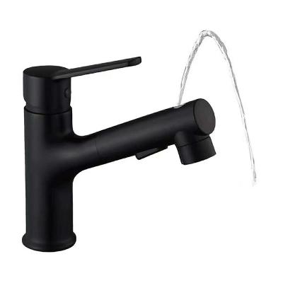 China Metered Faucets Pull Out Bathroom Basin Sink Faucet Rinser Sprayer Gargle Sweeping 3 Mode Mixer Taps Cold and Hot Basin Faucet for sale