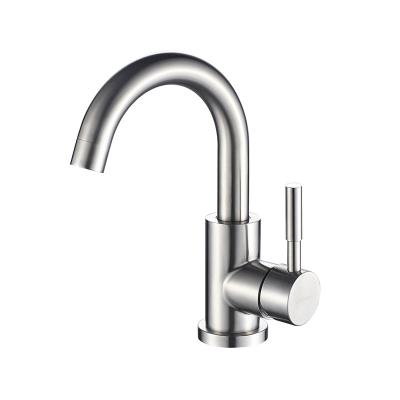 China Other Basin Faucet Mixer Taps Modern Small Mini 304 Faucet Wall Basin Faucets Stainless Steel Hot And Cold Waters for sale