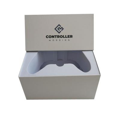 China Recycled Materials Silver Aluminum Logo Game Controller PS4 PS5 Luxury Custom Packing Box With Insert for sale