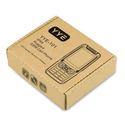 China Recycled Materials Custom Printed Kraft Paper Phone Case Packaging Phone Shipping Box for sale