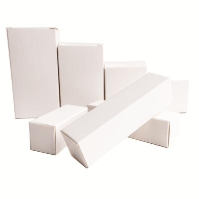 China Recycled Materials Custom Product Packaging Small White Box Packaging Plain Box for sale