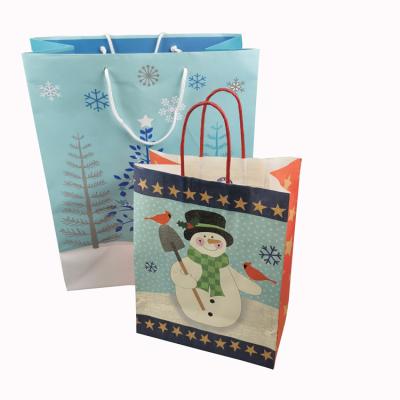 China Recyclable Customize Logo Birthday Gift Paper Bag With Rope Handle Valentine's Gift Paper Bag for sale