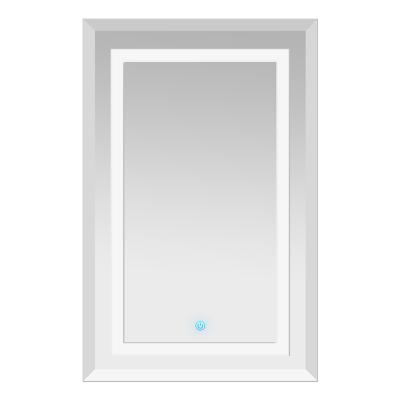 China High Bright Cost Effective Black LED Bathroom Mirror , Touch Sensor Control Switch 800X600MM Smart LED Mirror Light for sale