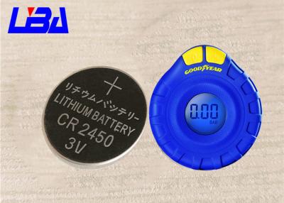 China Baterías recargables del litio de CR2450 3V para el indicador del neumático, batería de 600mAh Cr2032 3v en venta