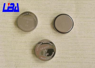 China Li-MnO2 CR2025  Coin Cell Battery , Rechargeable 3v Lithium Battery Silver Color for sale