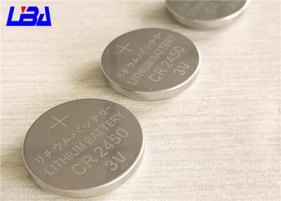 China High Capacity Button Cell Battery , High Energy Density Cr2450 3v Battery for sale