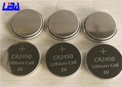 China Original Green Power Button Cell Battery , High Drain Lithium Cell Cr2450 for sale