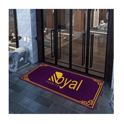 China Custom Made Custom Made Durable Custom Logo Rubber Mat Printed Pattern Rug Indoor Outdoor Indoor Welcome Mat for sale