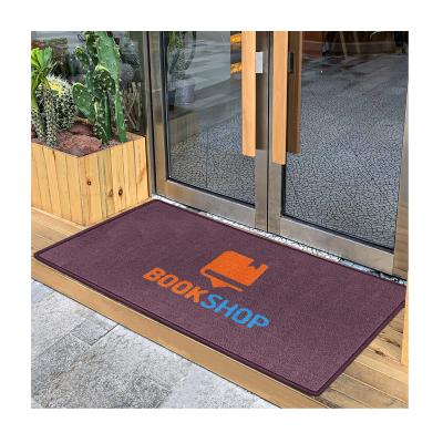 China Size Customized Doormats For Front Door Customized Printed Logo Text Entrance Door Mat 7MM Thick Outdoor Mat for sale