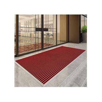 China ALLEVI Logo Floor Door Mat Custom Aluminum Alloy Non Slip Durable Floor Mat for Office Malls/Hospitals/Hotels for sale