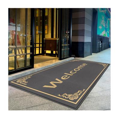 China Custom Custom Outdoor Carpet Floor Mat 3' Length X 2' Width 11 Thickness Rubber Anti Slip Custom Printed Welcome Door Mat for sale