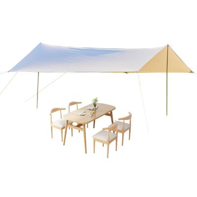 China Durable Hot Sale Outdoor Beach Tent 2 Pole Camping Sunshade Canopy Umbrella With Carry Bag for sale