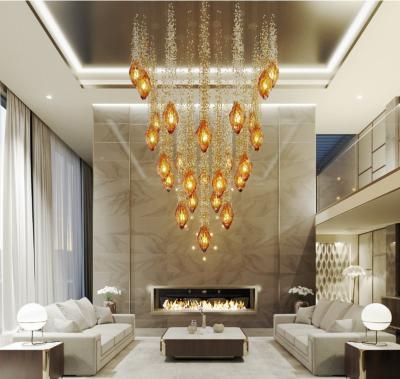 China Modern Modern Crystal Lighting Luxury Design Customized Project Chandelier For Indoor for sale