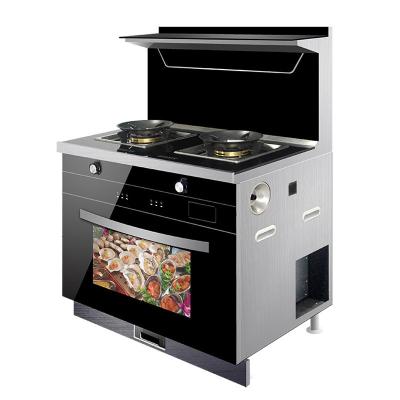 China 2-Burner Integrated Stove with Electronic Ignition and Powerful Range Hood System for sale