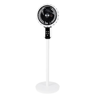 China Hotel 50 Inch White Black Pedestal AC Fan with Rechargeable Battery and Remote Control for sale