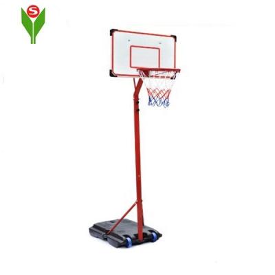 China Indoor Outdoor Basketball Stand Plastic Height Adjustable Basketball Stand For Kids With Basketball Poles for sale