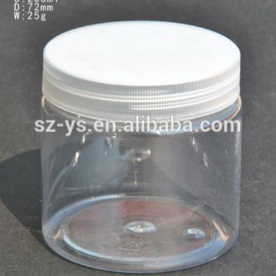 China Personal Skin Care Packaging 200ml Plastic PET Cosmetic Jar With Screw Lid for sale