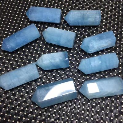 China Wholesale Natural Point Crystal Green Blue Green Crystal Tower China Magic Wand Crystal Pillars for sale