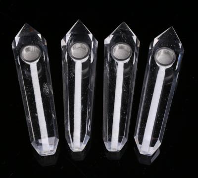 China Wholesale Clear Crystal Smoking Pipes Carved Crystal Stone Fusing Smoking Pipes From Europe Weed for sale