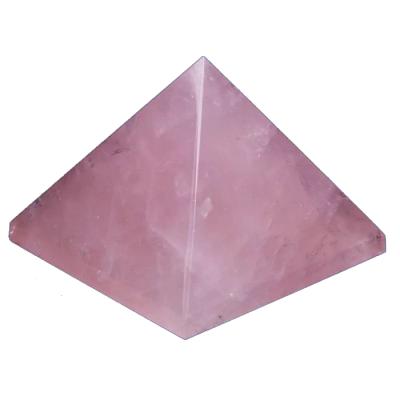 China Wholesale Natural Gemstone Rose Pink Quartz Crystal Carved Crystal Pyramid For Sale from China for sale