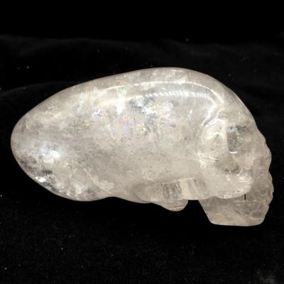 China Wholesale Natural Clear White Stone Crystal Quartz Europe Rainbow Crystal Skulls Skulls For Decoration for sale