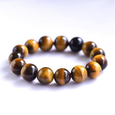 China Precious Gemstone Natural Stone Europe Tiger Eye Crystal Quartz Stretch Beaded Bracelets for sale