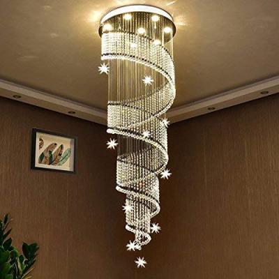 China Modern Drop Crystal Ceiling Light Design, Led Ceiling Lights Warehouse Fixture In China for sale