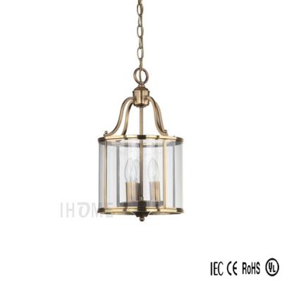 China Wholesale Custom Glass/Metal and Glass 3-Light Hallway Pendant Lighting for sale