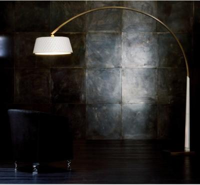 China Modern Fabric Lamp Shades Arched Steel Floor Lamp (IH-9005F) for sale