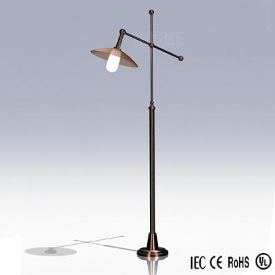 China Wholesale Antique Reading Side Arm Lamps Rotatable Standing Adjustable Floor Lamp for sale