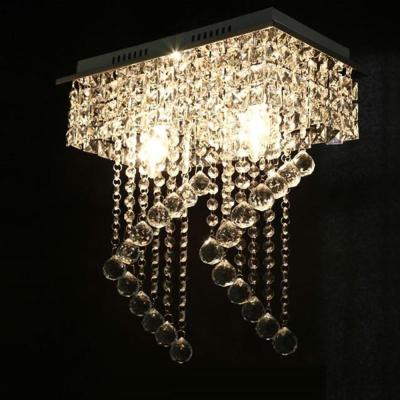 China Warehouse crystal and glass ceiling lights for living room IH8521 for sale